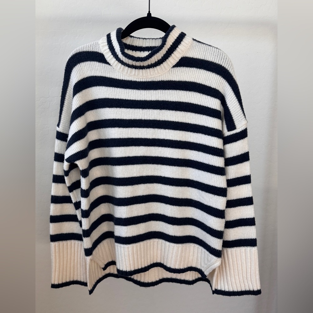 Abercrombie Navy Striped Sweater
